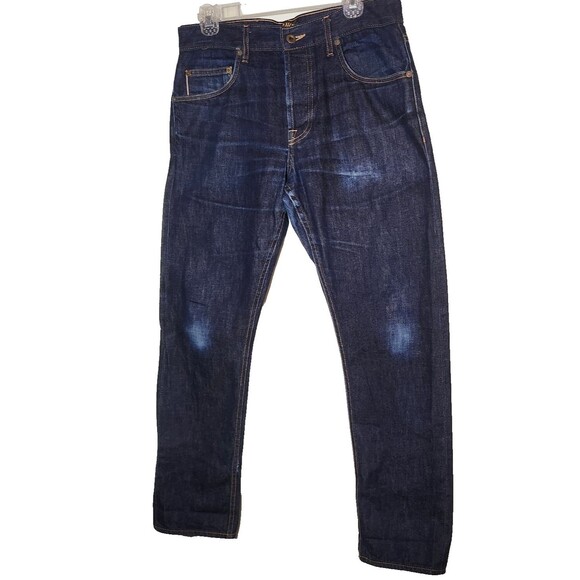 BRAVE STAR SELVEDGE JEANS SLIM STRAIGHT Men's 33 x 30 CONE DENIM Indigo Blue - Picture 16 of 16